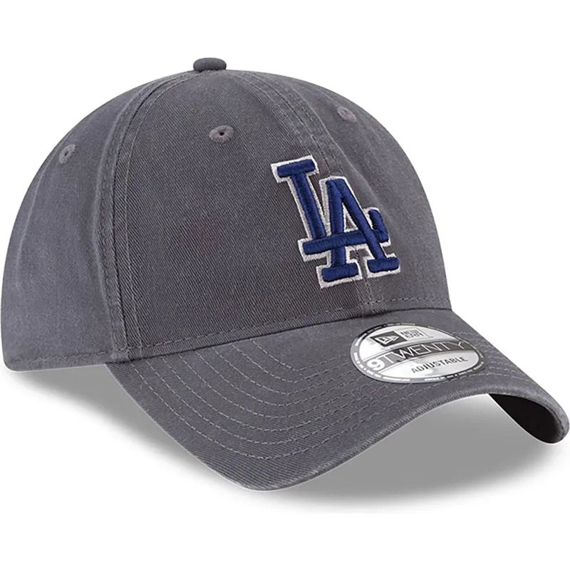 cappellino-curvo-grigio-regolabile-con-logo-blu-9twenty-core-classic-dei-los-angeles-dodgers-mlb-di-new-era