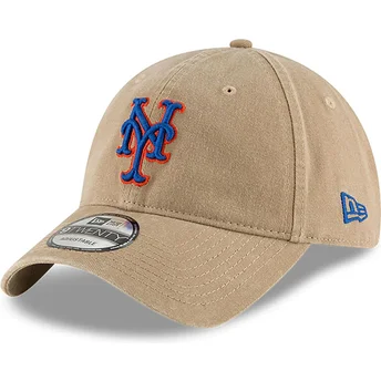 Cap curbată beige adjustable strap 9TWENTY Core Classic de New York Mets MLB de New Era