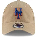 cappellino-curvo-beige-regolabile-9twenty-core-classic-dei-new-york-mets-mlb-di-new-era
