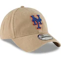 casquette-courbee-beige-ajustable-9twenty-core-classic-new-york-mets-mlb-new-era