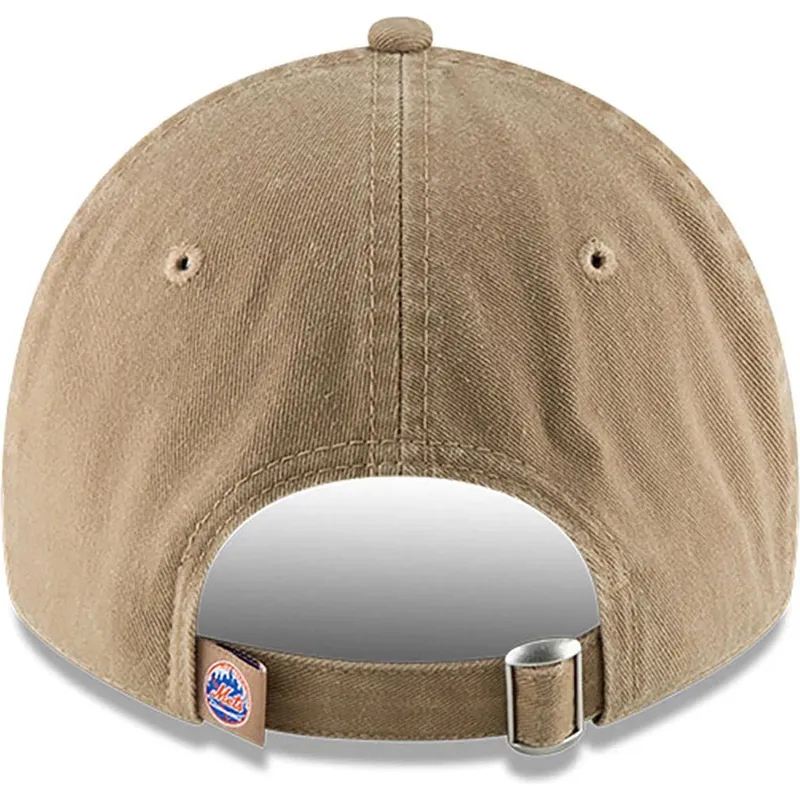 verstellbare-beige-9twenty-core-classic-kappe-mit-gebogenem-schirm-der-new-york-mets-mlb-von-new-era