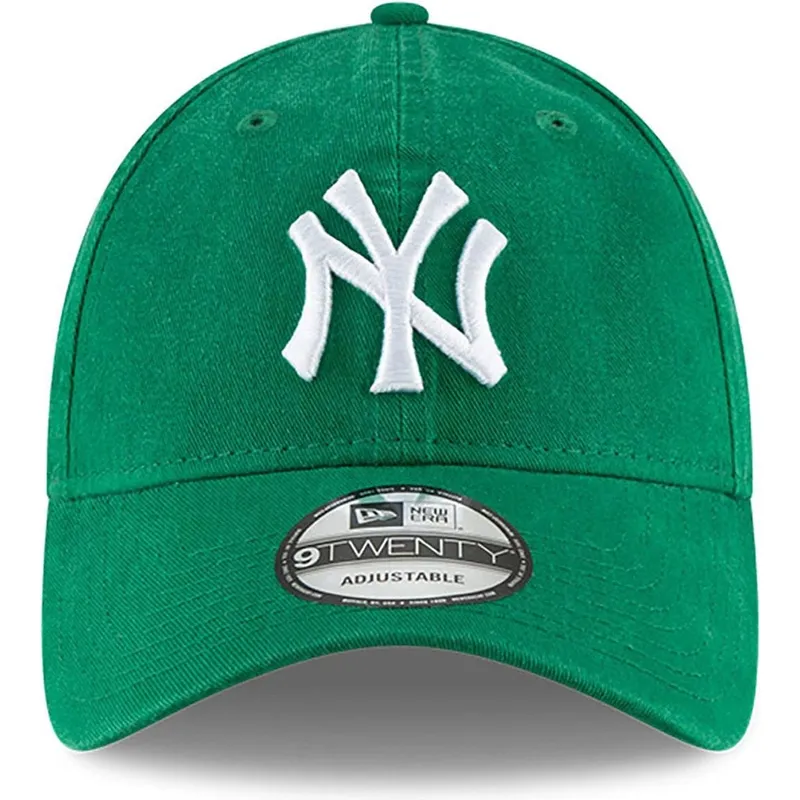 new-era-mlb-new-york-yankees-9twenty-core-classic-grune-verstellbare-kappe-mit-gebogenem-schirm