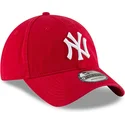 verstellbare-rote-9twenty-core-classic-kappe-mit-gebogenem-schirm-der-new-york-yankees-mlb-von-new-era