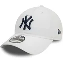 new-era-curved-brim-blue-logo-9twenty-core-classic-new-york-yankees-mlb-white-adjustable-cap