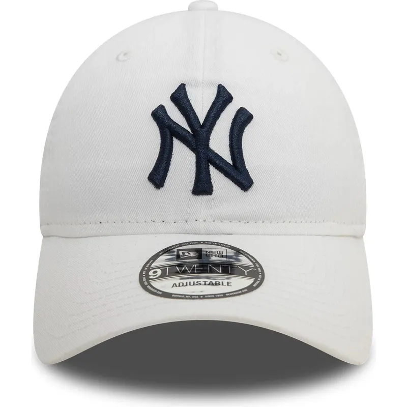 cappellino-curvo-bianco-regolabile-con-logo-blu-9twenty-core-classic-dei-new-york-yankees-mlb-di-new-era