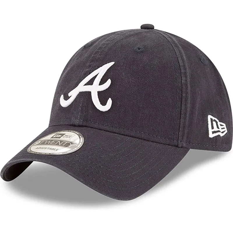 cappello-curvo-blu-navy-regolabile-9twenty-core-classic-degli-atlanta-braves-mlb-di-new-era