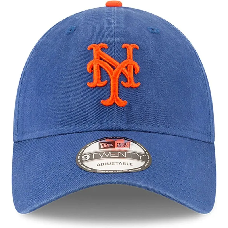 new-era-9twenty-core-classic-new-york-mets-mlb-verstellbare-blaue-kappe-mit-gebogenem-schirm