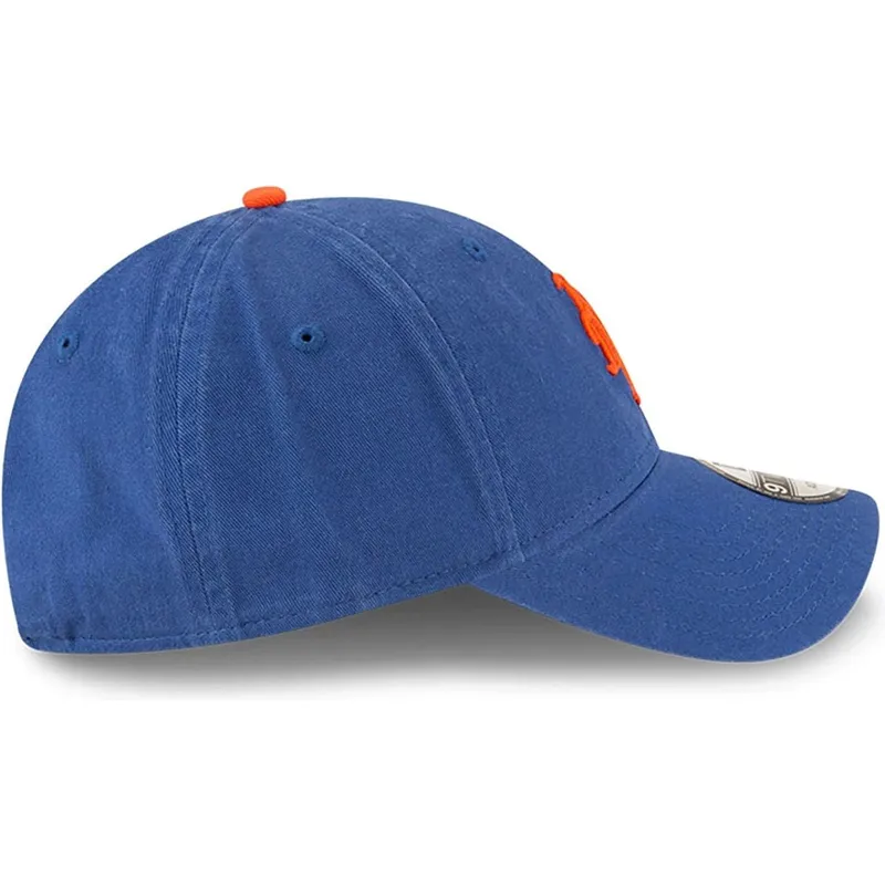 new-era-9twenty-core-classic-new-york-mets-mlb-verstellbare-blaue-kappe-mit-gebogenem-schirm