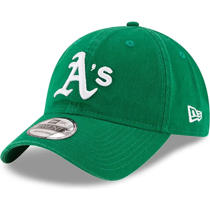 zielona-regulowana-czapka-z-zakrzywionym-daszkiem-9twenty-core-classic-oakland-athletics-mlb-new-era