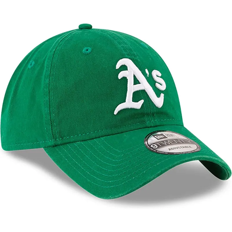 grune-verstellbare-9twenty-core-classic-kappe-der-oakland-athletics-mlb-von-new-era