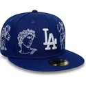 casquette-plate-bleue-ajustee-59fifty-mythical-los-angeles-dodgers-mlb-new-era