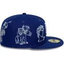 casquette-plate-bleue-ajustee-59fifty-mythical-los-angeles-dodgers-mlb-new-era