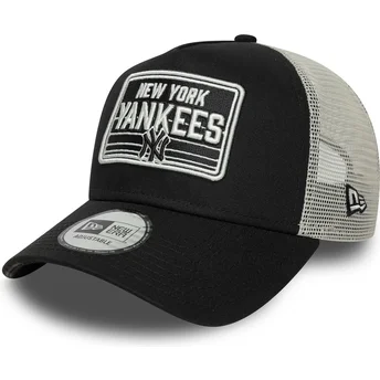 New Era New York Yankees MLB A Frame Patch svart och vit truckerkeps