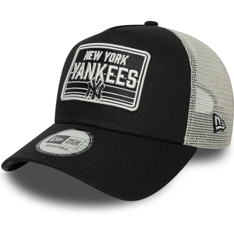 new-era-new-york-yankees-mlb-a-frame-patch-schwarz-weiss-trucker-cap