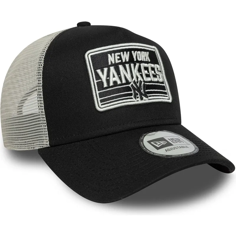 new-era-new-york-yankees-mlb-a-frame-patch-schwarz-weiss-trucker-cap