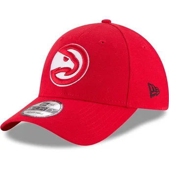 Rote verstellbare Curved Cap 9FORTY The League der Atlanta Hawks NBA von New Era
