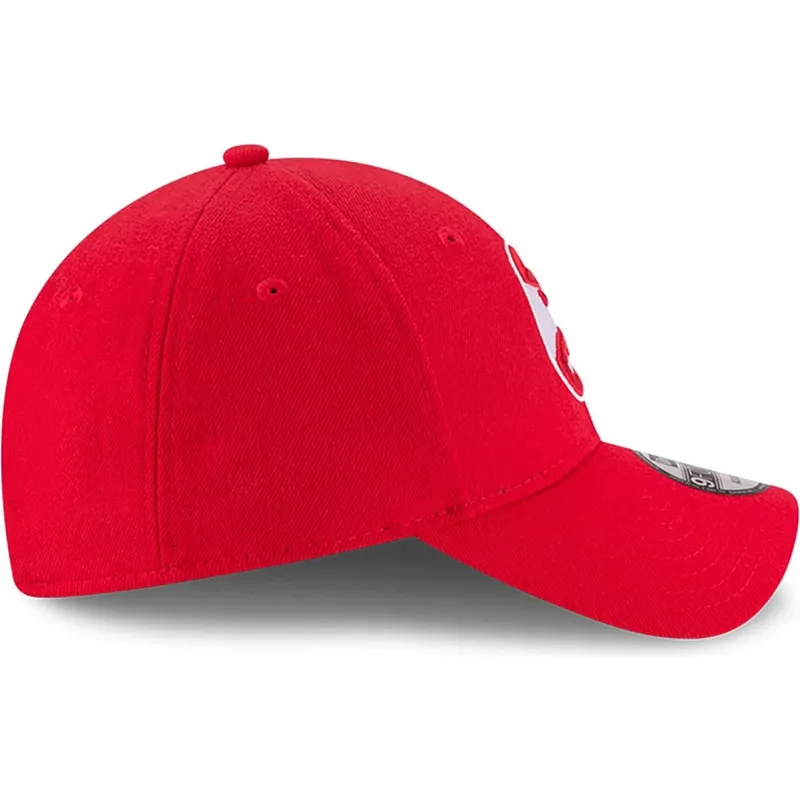 rote-verstellbare-curved-cap-9forty-the-league-der-atlanta-hawks-nba-von-new-era