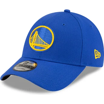 Justerbar blå böjd keps 9FORTY The League av Golden State Warriors NBA från New Era