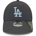 casquette-courbee-grise-ajustable-avec-logo-bleu-9forty-recycled-los-angeles-dodgers-mlb-new-era