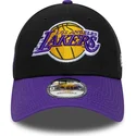 casquette-courbee-noire-et-violette-ajustable-9forty-side-patch-los-angeles-lakers-nba-new-era