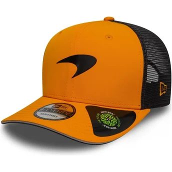 9SEVENTY Stretch Snap McLaren Racing Formula 1 orange-schwarze Trucker-Kappe von New Era