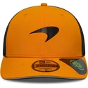 orangefarbene-und-schwarze-trucker-kappe-9seventy-stretch-snap-von-mclaren-racing-formula-1-von-new-era