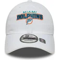 casquette-courbee-blanche-ajustable-9twenty-washed-distress-miami-dolphins-nfl-new-era