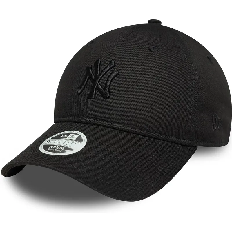 new-era-mlb-new-york-yankees-9twenty-bow-back-damen-verstellbare-schwarze-kappe-mit-schwarzem-logo