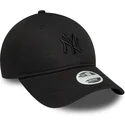 casquette-courbee-noire-ajustable-pour-femme-avec-logo-noir-9twenty-bow-back-new-york-yankees-mlb-new-era