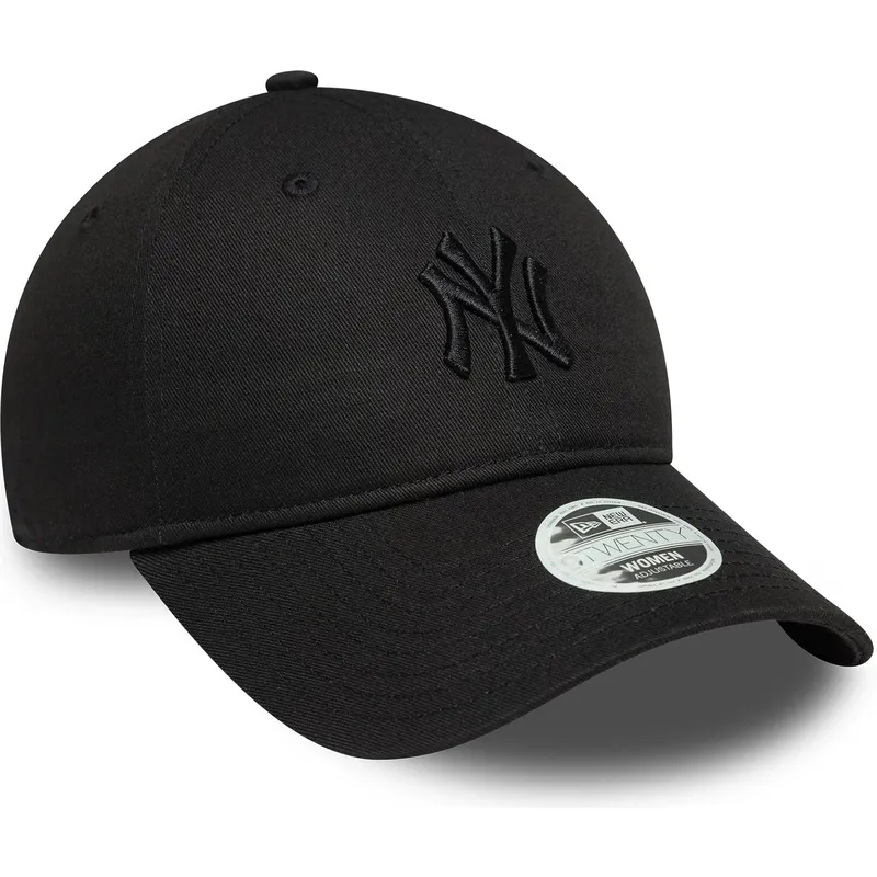 czarna-regulowana-czapka-z-zakrzywionym-daszkiem-dla-kobiet-z-czarnym-logo-9twenty-bow-back-new-york-yankees-mlb-od-new-era