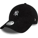 new-era-curved-brim-women-9forty-borg-new-york-yankees-mlb-black-adjustable-cap