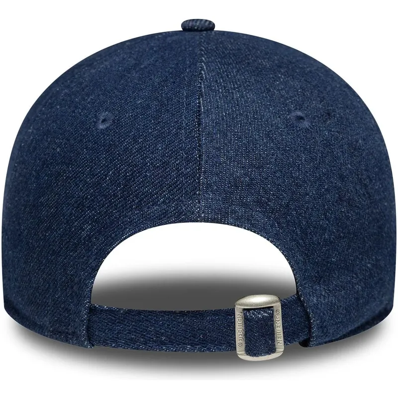 verstellbare-damenkappe-mit-gebogenem-schirm-in-marineblau-9twenty-denim-der-new-york-yankees-mlb-von-new-era