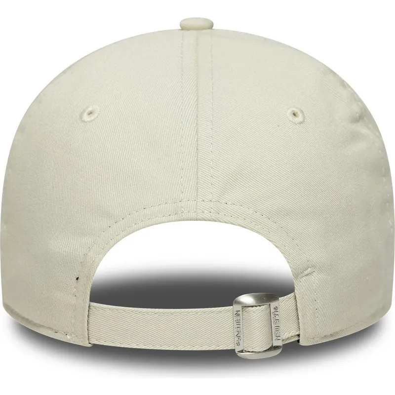 beige-graue-verstellbare-damen-cap-9twenty-world-series-cooperstown-der-new-york-yankees-mlb-von-new-era