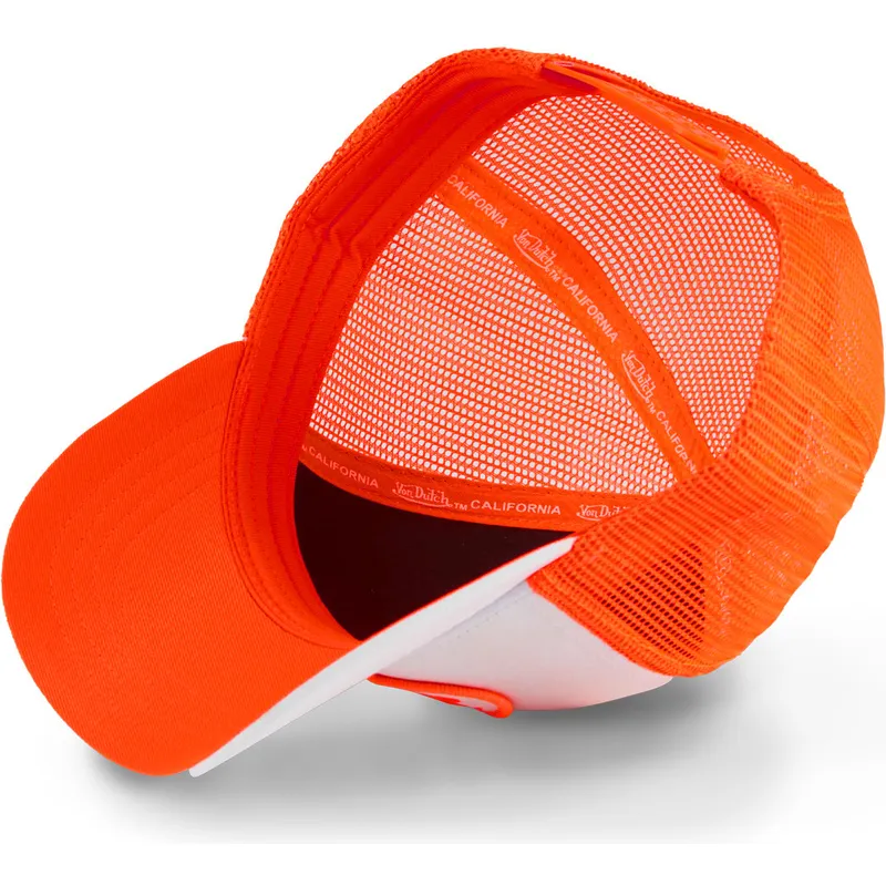 von-dutch-weisse-und-orangefarbene-trucker-kappe-fluo04-ct
