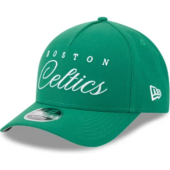 Casquette courbée verte snapback 9FORTY M-Crown Draft 2025 Boston Celtics NBA New Era