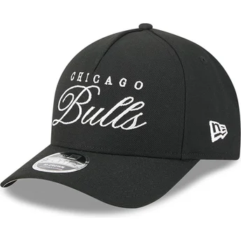 Cappellino curvo nero snapback 9FORTY M-Crown Draft 2025 dei Chicago Bulls NBA di New Era