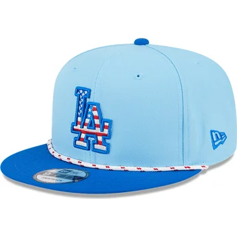 Los Angeles Dodgers MLB New Era 9FIFTY 4th July blå platt snapback keps