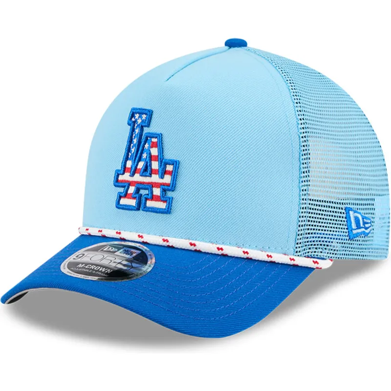 epci-curbata-albastru-snapback-9forty-m-crown-a-frame-4th-july-de-los-angeles-dodgers-mlb-de-new-era