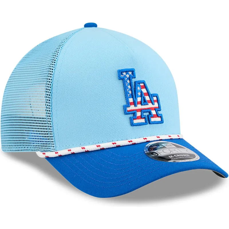 epci-curbata-albastru-snapback-9forty-m-crown-a-frame-4th-july-de-los-angeles-dodgers-mlb-de-new-era