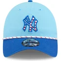 casquette-courbee-bleue-ajustable-9twenty-4th-july-new-york-yankees-mlb-new-era