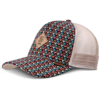 Djinns HFT Colour Triangle Beige Trucker Hat