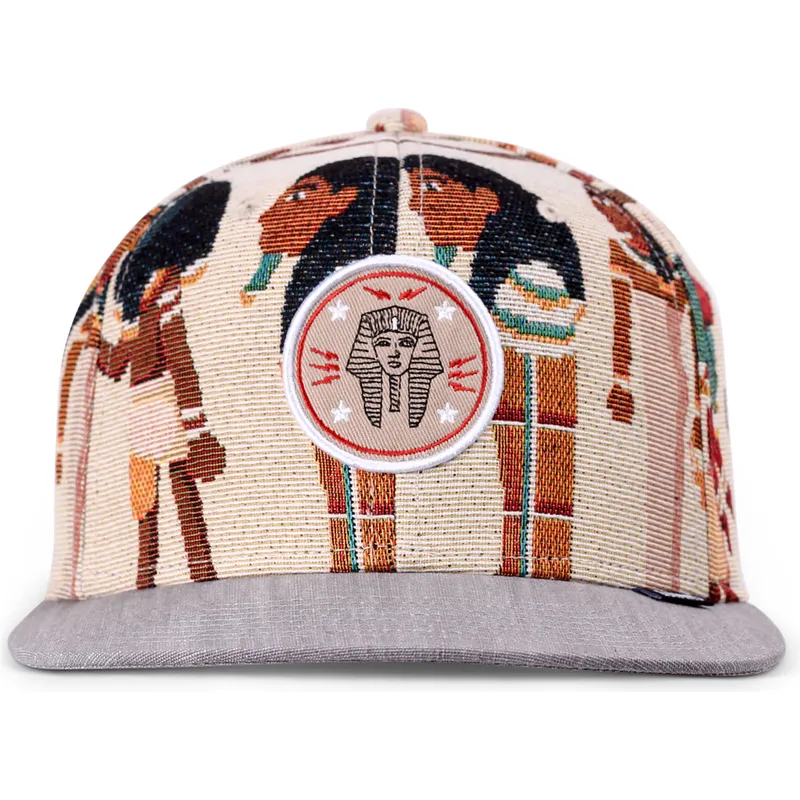 snapback-beige-e-grigio-con-visiera-piatta-tutanch-linen-di-djinns
