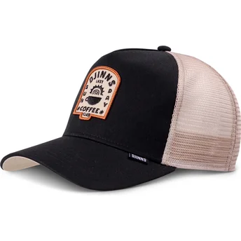 Cappellino trucker nero e beige HFT Lazy Sunday di Djinns
