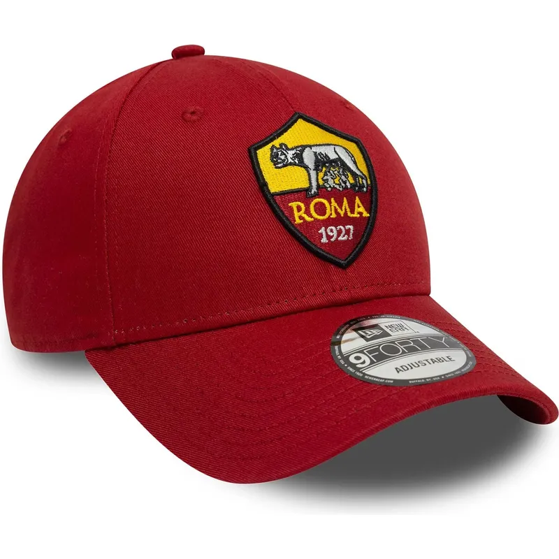verstellbare-rote-curved-cap-9forty-core-der-associazione-sportiva-roma-serie-a-von-new-era