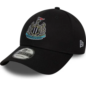 Șepci curbată negru bandă reglabilă 9FORTY Core de Newcastle United Football Club Premier League de New Era