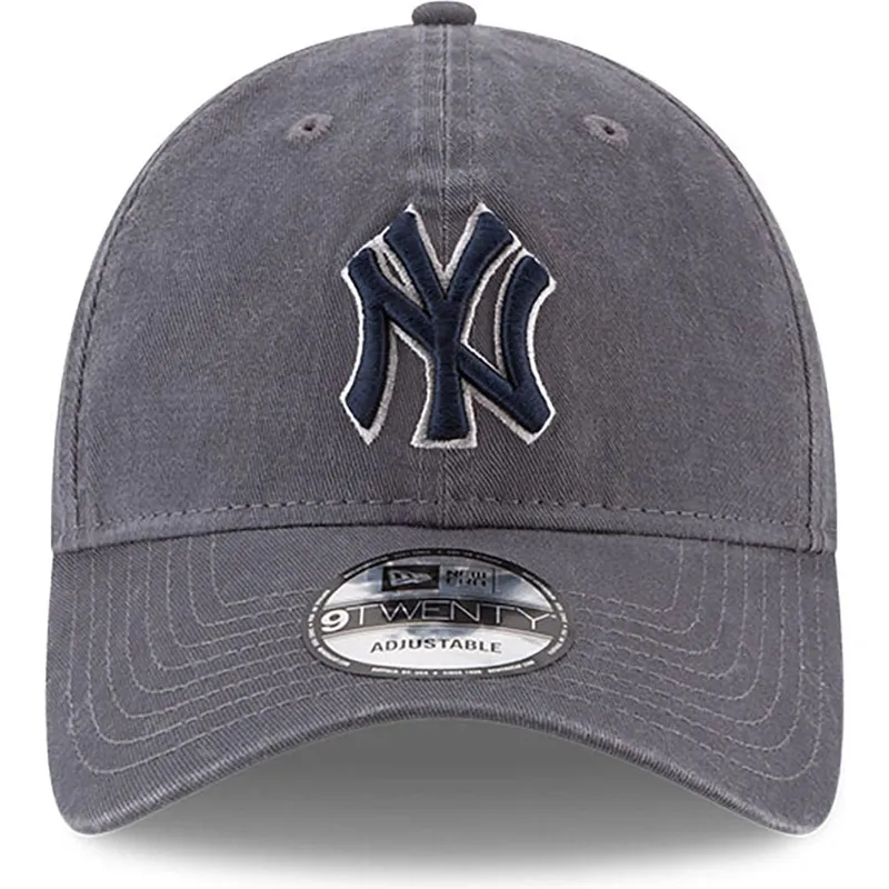 new-era-new-york-yankees-mlb-9twenty-core-classics-verstellbare-graue-kappe-mit-blauem-logo