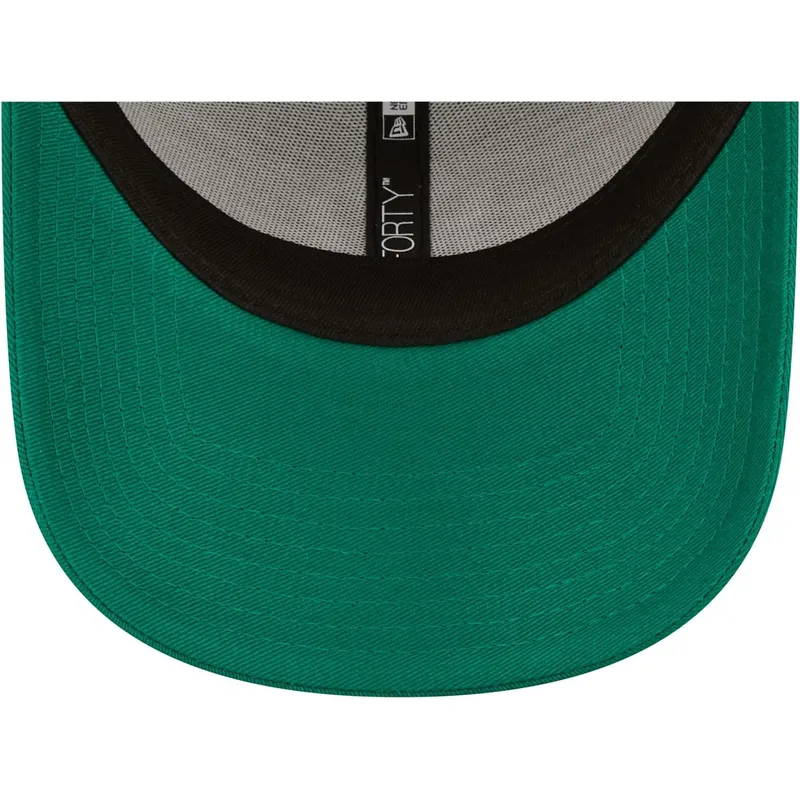 new-era-9forty-league-essential-new-york-yankees-mlb-grune-verstellbare-damenkappe-mit-gebogenem-schirm