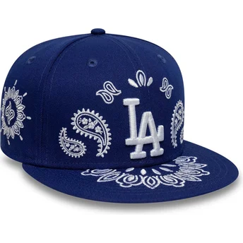 Gorra plana azul ajustada 59FIFTY Paisley de Los Angeles Dodgers MLB de New Era