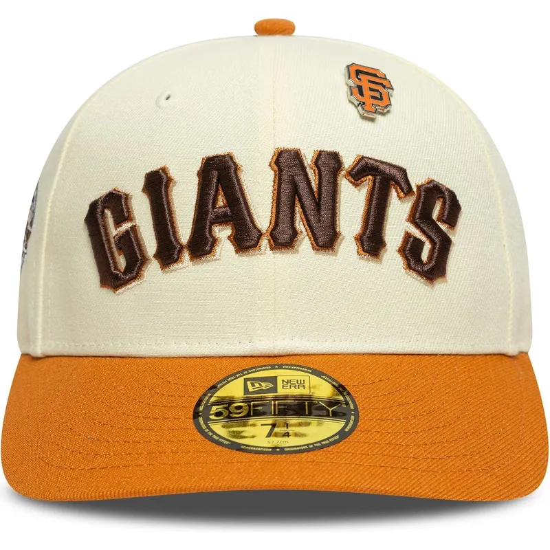 beige-orangefarbene-gebogene-angepasste-59fifty-cap-mit-all-star-spiel-pin-der-san-francisco-giants-mlb-von-new-era