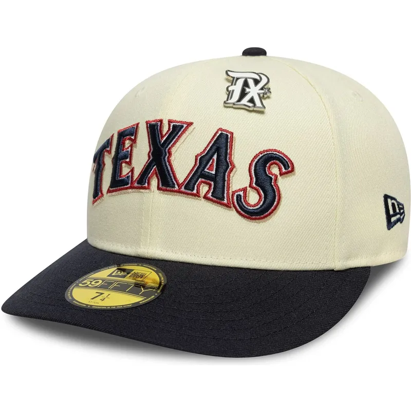 cappellino-curvo-beige-e-blu-marino-aderente-59fifty-all-star-game-pin-dei-texas-rangers-mlb-di-new-era